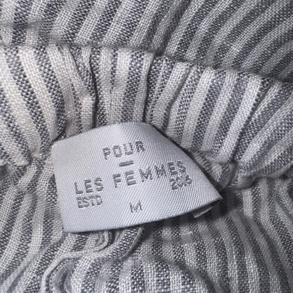 Striped Gray Long Sleeve Shirt & shorts sleep set - Picture 10 of 10